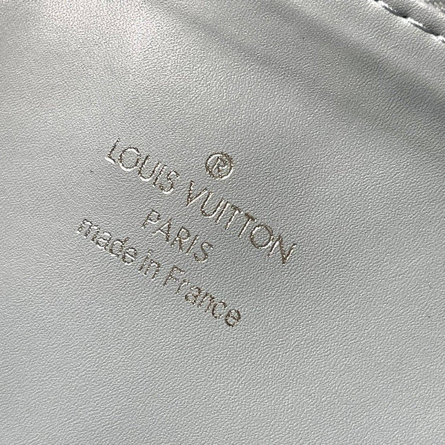 COUSSIN PM 26 IN GRAY MONOGRAM EMBOSSED LAMBSKIN