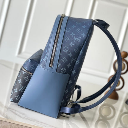 DISCOVERY BACKPACK PM 38 AEGEAN BLUE AND BLACK MONOGRAM GRADIENT CANVAS