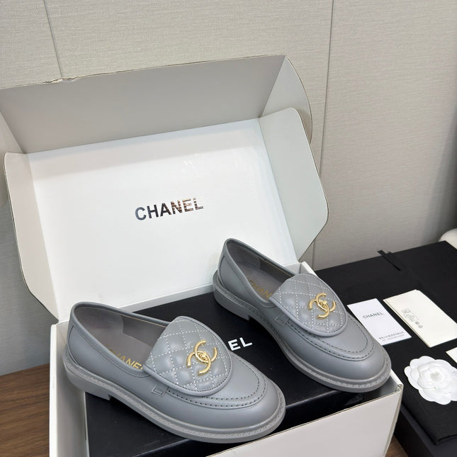 MOCCASIN 2.5 CM IN ASH GRAY PREMIUM LAMBSKIN