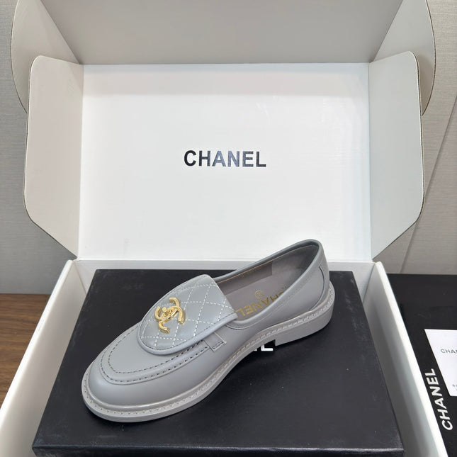 MOCCASIN 2.5 CM IN ASH GRAY PREMIUM LAMBSKIN