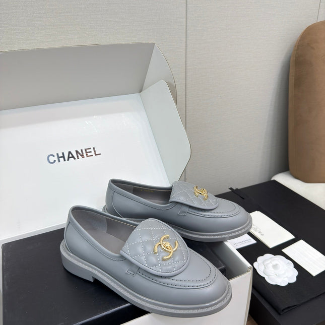 MOCCASIN 2.5 CM IN ASH GRAY PREMIUM LAMBSKIN