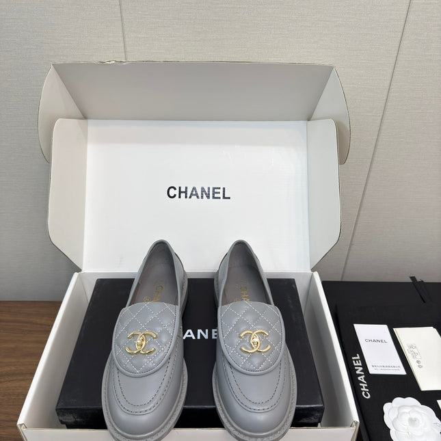 MOCCASIN 2.5 CM IN ASH GRAY PREMIUM LAMBSKIN