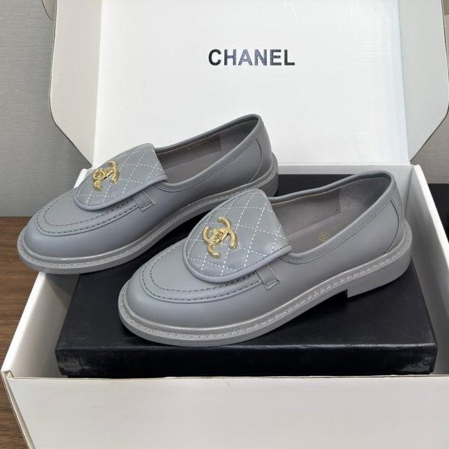MOCCASIN 2.5 CM IN ASH GRAY PREMIUM LAMBSKIN