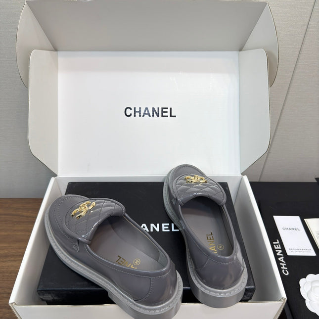 MOCCASIN 2.5 CM IN MOUSE GRAY PREMIUM LAMBSKIN