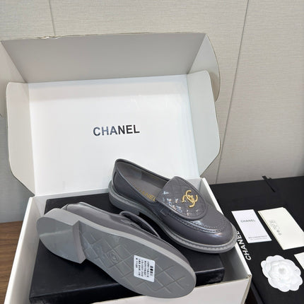 MOCCASIN 2.5 CM IN MOUSE GRAY PREMIUM LAMBSKIN