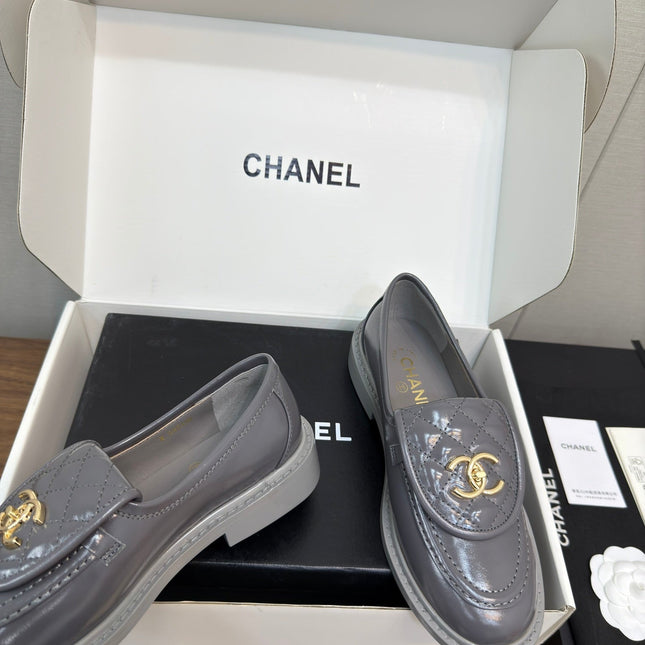 MOCCASIN 2.5 CM IN MOUSE GRAY PREMIUM LAMBSKIN