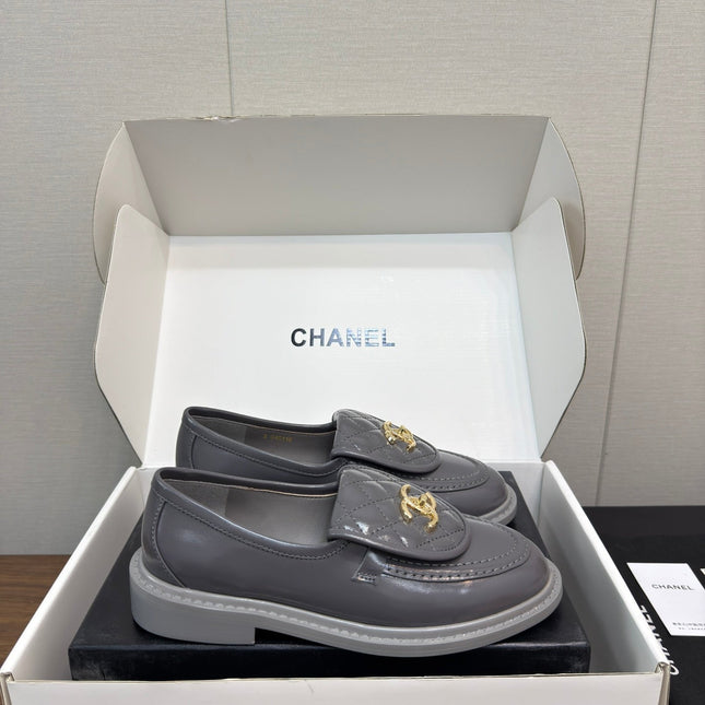 MOCCASIN 2.5 CM IN MOUSE GRAY PREMIUM LAMBSKIN