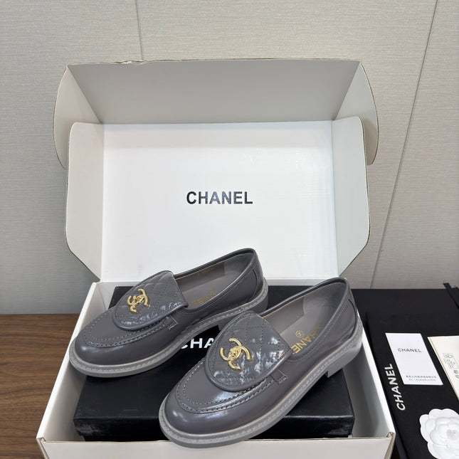 MOCCASIN 2.5 CM IN MOUSE GRAY PREMIUM LAMBSKIN