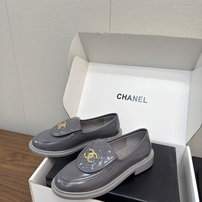 MOCCASIN 2.5 CM IN MOUSE GRAY PREMIUM LAMBSKIN