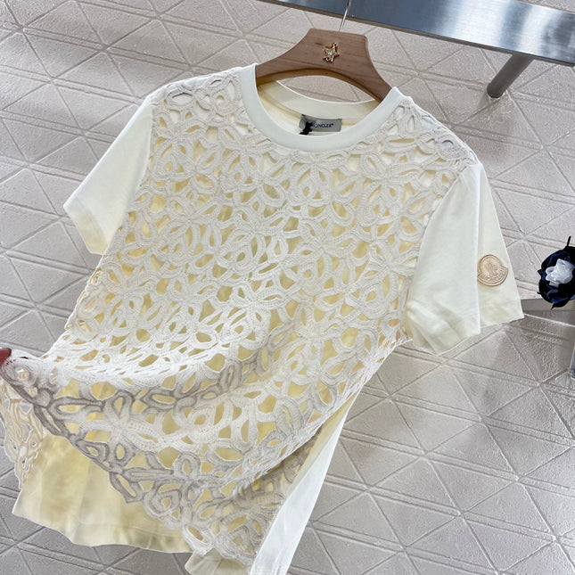 MONCLER LACE SHORT-SLEEVE DRESS SET 276662