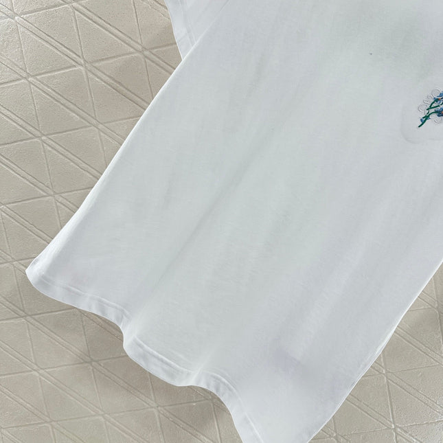 LOEW 25S EMBROIDERED FLOWER T-SHIRT TEE 265626