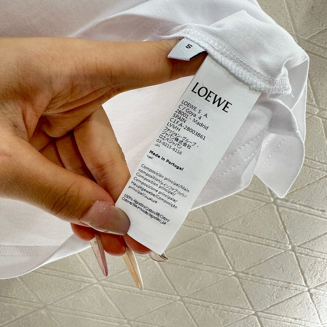 LOEW 25S EMBROIDERED FLOWER T-SHIRT TEE 265626