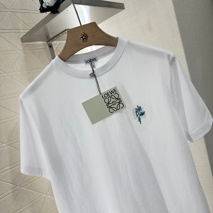 LOEW 25S EMBROIDERED FLOWER T-SHIRT TEE 265626