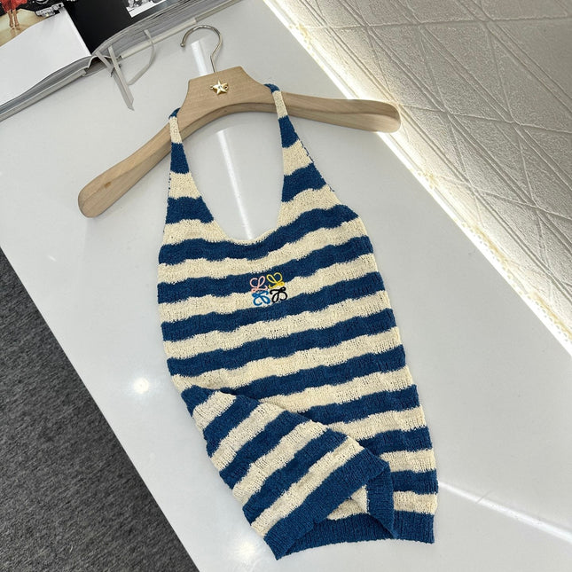 LW 25S HALTER NECK KNIT TOP 265546