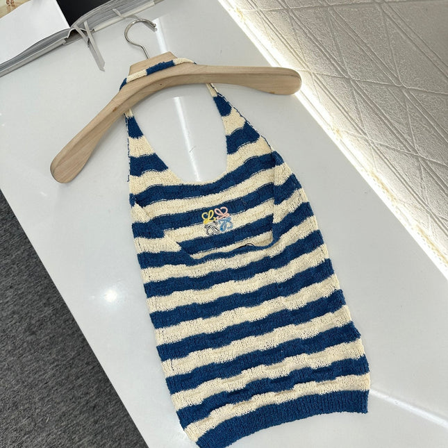 LW 25S HALTER NECK KNIT TOP 265546