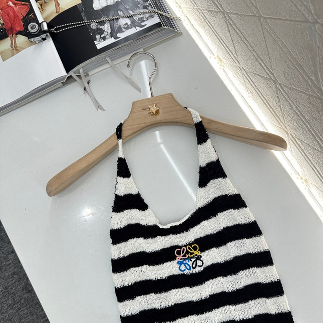 LW 25S HALTER NECK KNIT TOP 265542