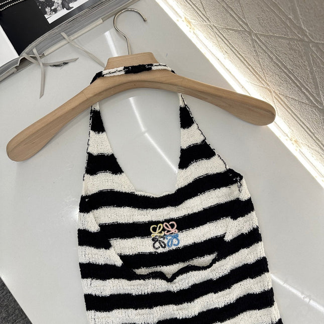 LW 25S HALTER NECK KNIT TOP 265542