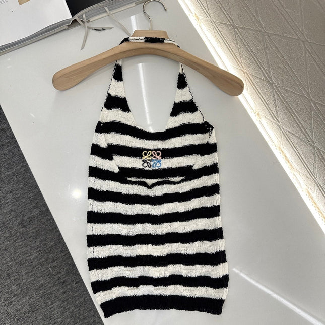 LW 25S HALTER NECK KNIT TOP 265542