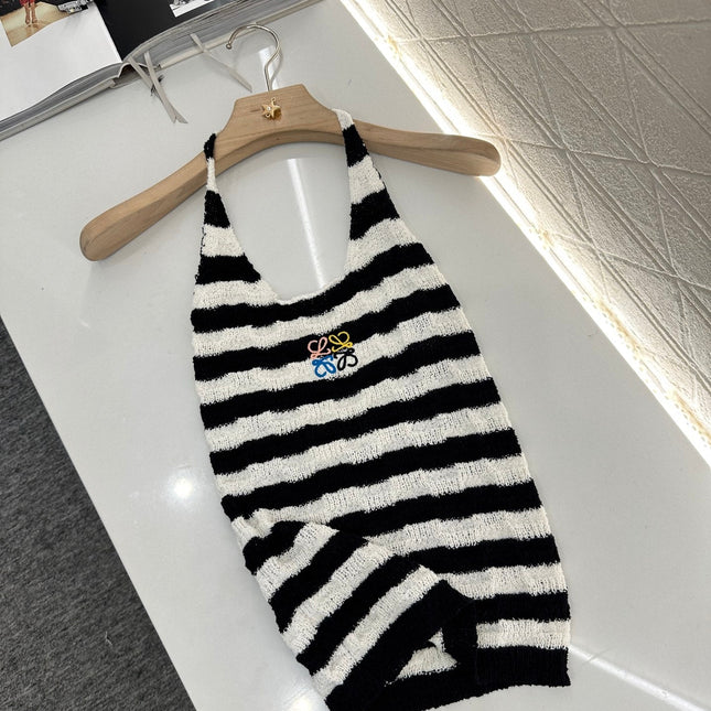 LW 25S HALTER NECK KNIT TOP 265542