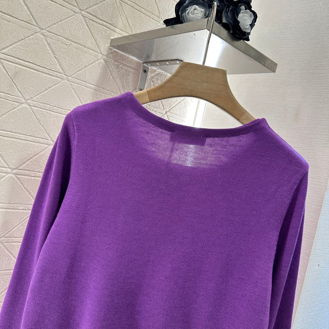MIU 25S TEXT LOGO KNIT TOP 265531