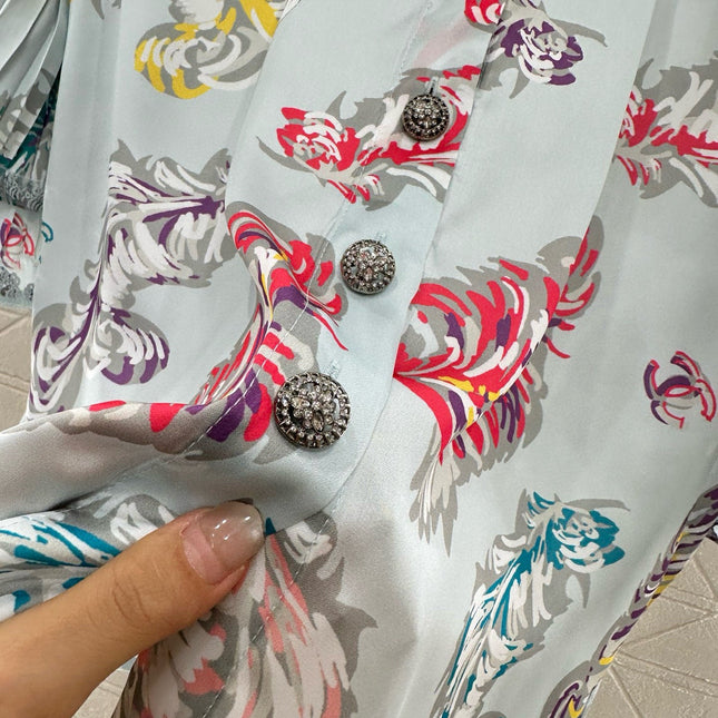 CHANEL 25S SEQUIN EMBELLISHED SHIRT DRESS SET 265579