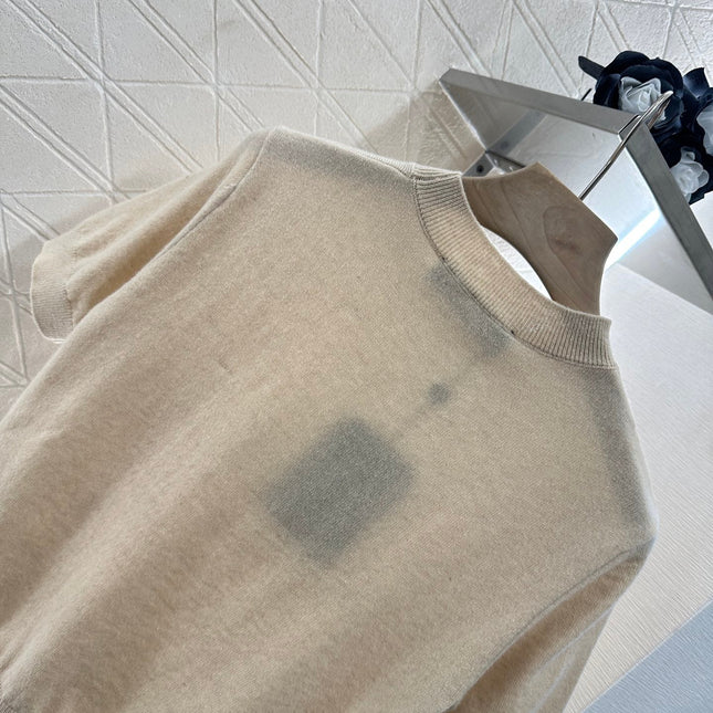 LV CREW NECK TOP WITH EMBROIDERED TEXT 272305