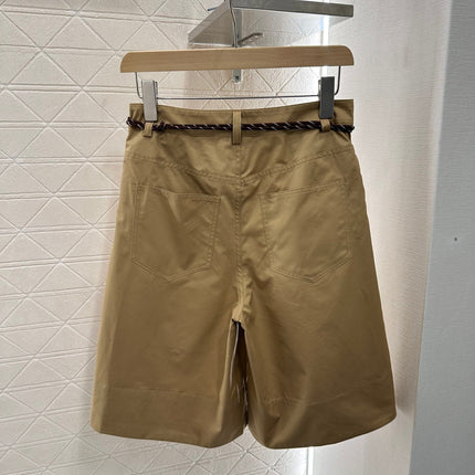 MIUMIU HIGH-WAISTED PLAID BERMUDA SHORTS 276620
