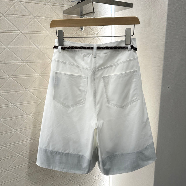 MIUMIU HIGH-WAISTED PLAID BERMUDA SHORTS 276622
