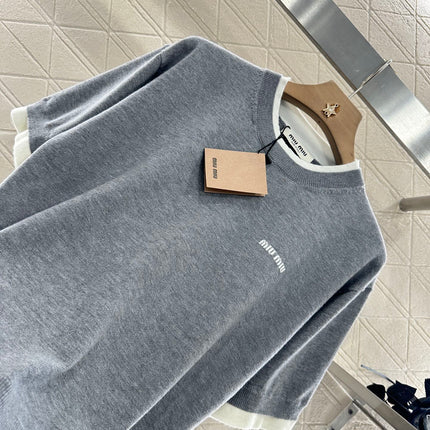 MIUMIU SHORT-SLEEVE KNIT TOP 276490