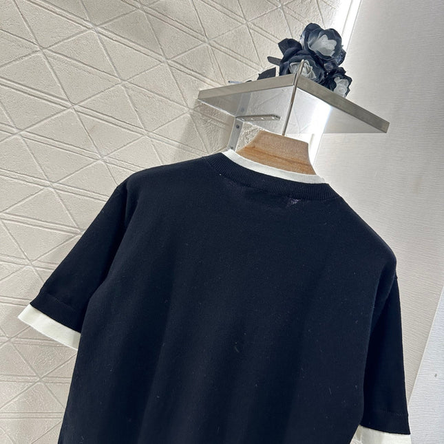 MIUMIU SHORT-SLEEVE KNIT TOP 276589