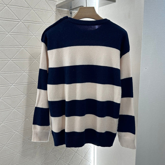MIUMIU STRIPED CREW NECK SWEATER 276678