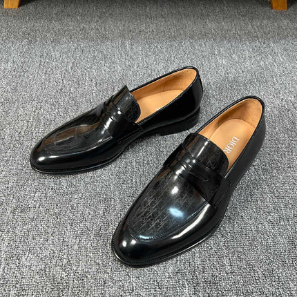 CD GRANVILLE LOAFER  GLOSSY BLACK MONOGRAM LAMBSKIN