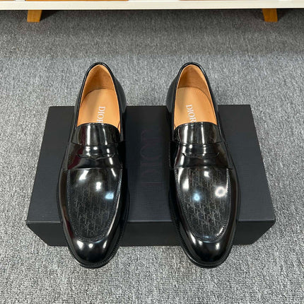 CD GRANVILLE LOAFER  GLOSSY BLACK MONOGRAM LAMBSKIN