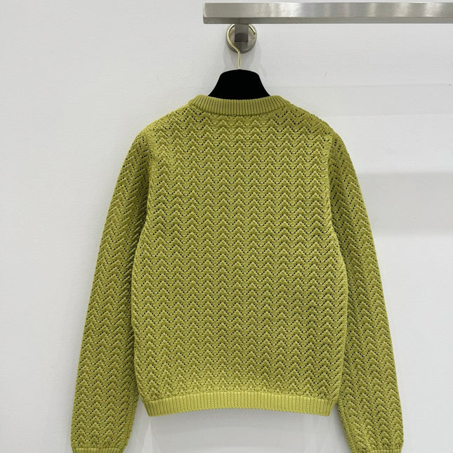 GUCCI CLASSIC KNIT CARDIGAN IN BUTTER YELLOW 267475