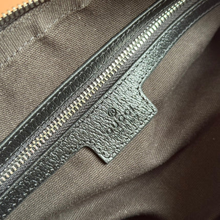 SMALL CROSSBODY BAG 24 WITH TAG IN BLACK CALFSKIN AND CANVAS TRIM