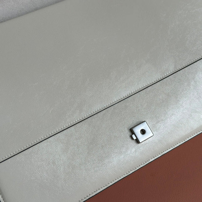 DIONYSUS LAGRE SHOULDER BAG 42 IN OFF WHITE GLOSSY LAMBSKIN