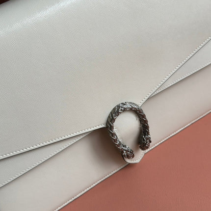 DIONYSUS LAGRE SHOULDER BAG 42 IN OFF WHITE GLOSSY LAMBSKIN