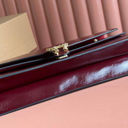 DIONYSUS LAGRE SHOULDER BAG 42 IN ROSSO ANCORA RED GG GLOSSY LAMBSKIN