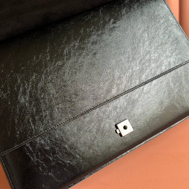 DIONYSUS LAGRE SHOULDER BAG 42 IN BLACK GG GLOSSY LAMBSKIN