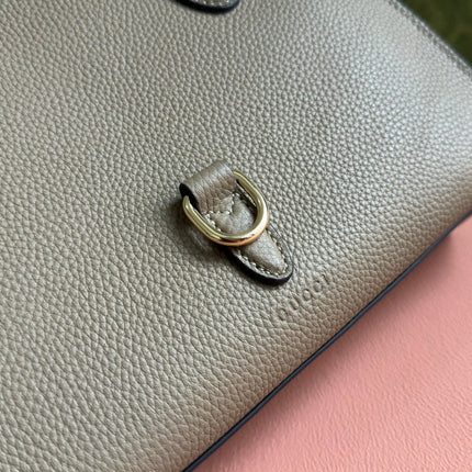 SMALL JACKIE 24 TOTE IN DARK BEIGE LAMBSKIN