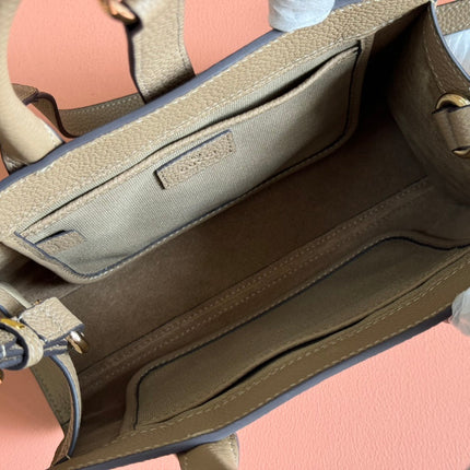 SMALL JACKIE 24 TOTE IN DARK BEIGE LAMBSKIN