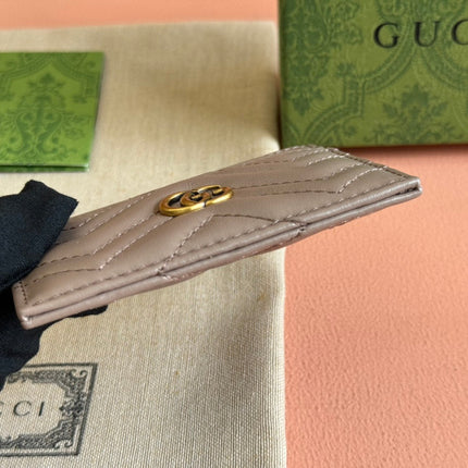 MARMONT QUILTED CARD HOLDER 10 IN MILK TEA CALFSKIN