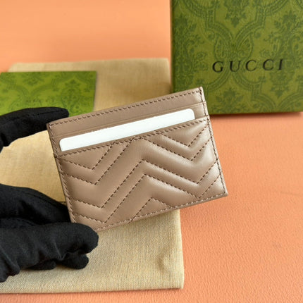MARMONT QUILTED CARD HOLDER 10 IN MILK TEA CALFSKIN