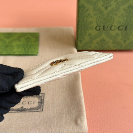 MARMONT QUILTED CARD HOLDER 10 IN LIGHT YELLOW CALFSKIN