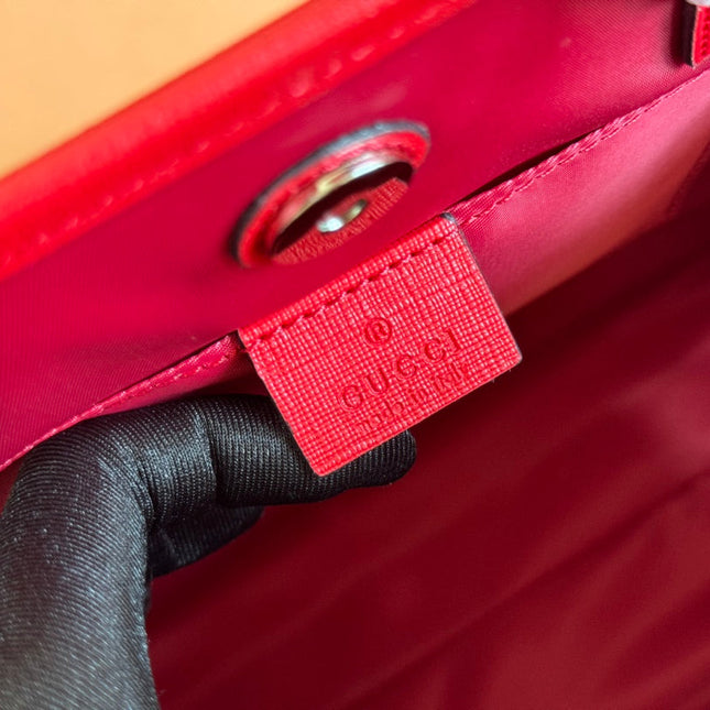 CHILDREN'S PRINTED RABBIT TOTE BAG 28.5 IN BEIGE AND DARK BROWN GG CANVAS RED TRIM