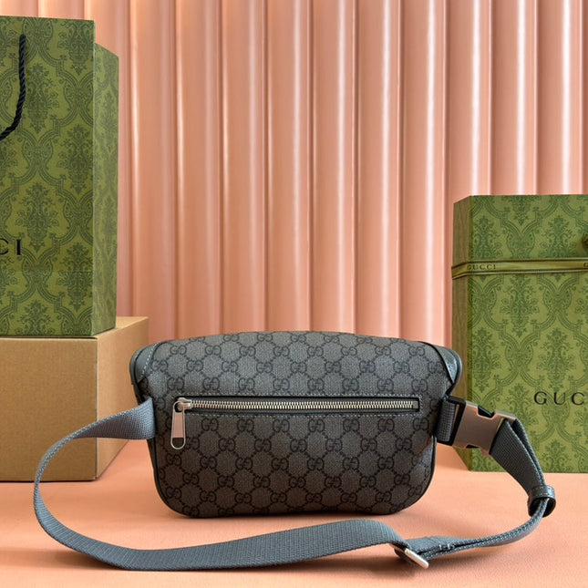 OPHIDIA BELT BAG 26 IN GREY GG CALFSKIN