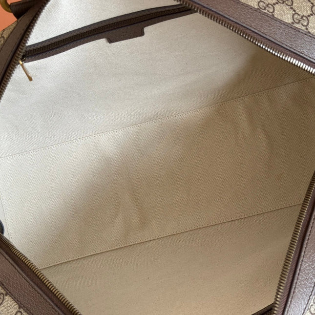 SAVOY MEDIUM DUFFLE BAG 44 IN BEIGE AND EBONY GG SUPREME CANVAS