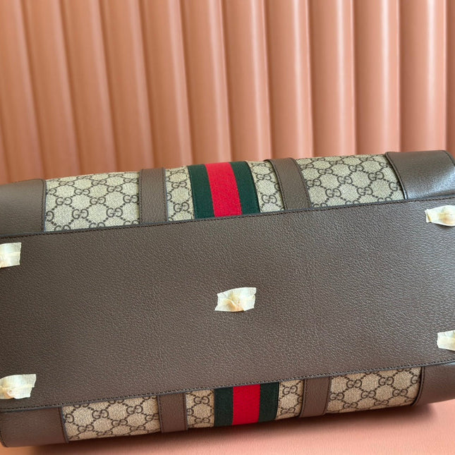 SAVOY MEDIUM DUFFLE BAG 44 IN BEIGE AND EBONY GG SUPREME CANVAS