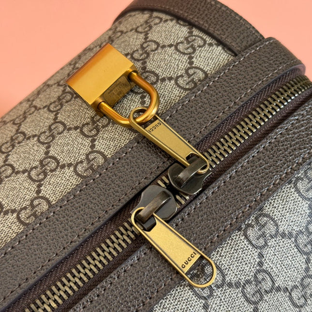 SAVOY LARGE DUFFLE BAG 50 IN BEIGE AND EBONY GG SUPREME CANVAS