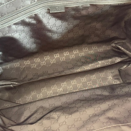 WEB STRIPE-STRAP TOTE BAG 45 IN BLACK CANVAS